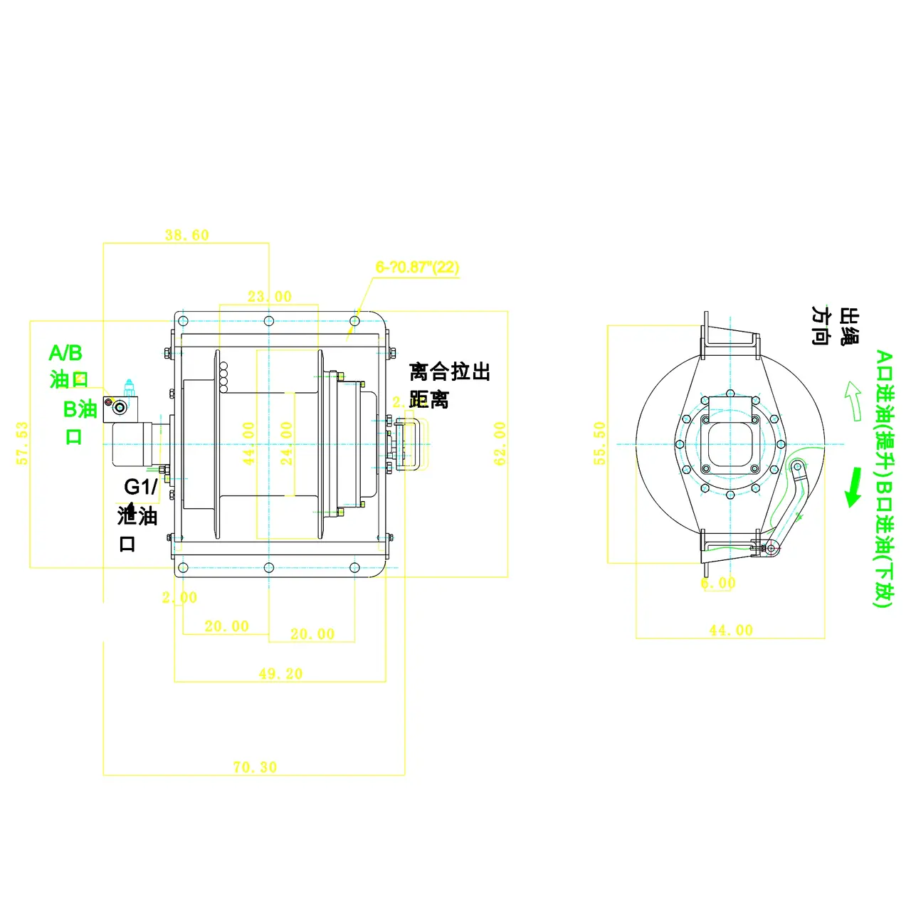 HW-100H-B 机身尺寸图1