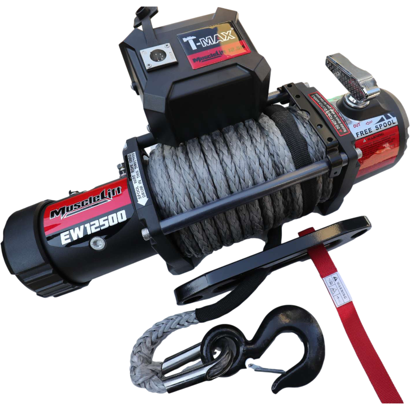 Musclelift 12500 Lbs Winch with Synthetic Rope 图2