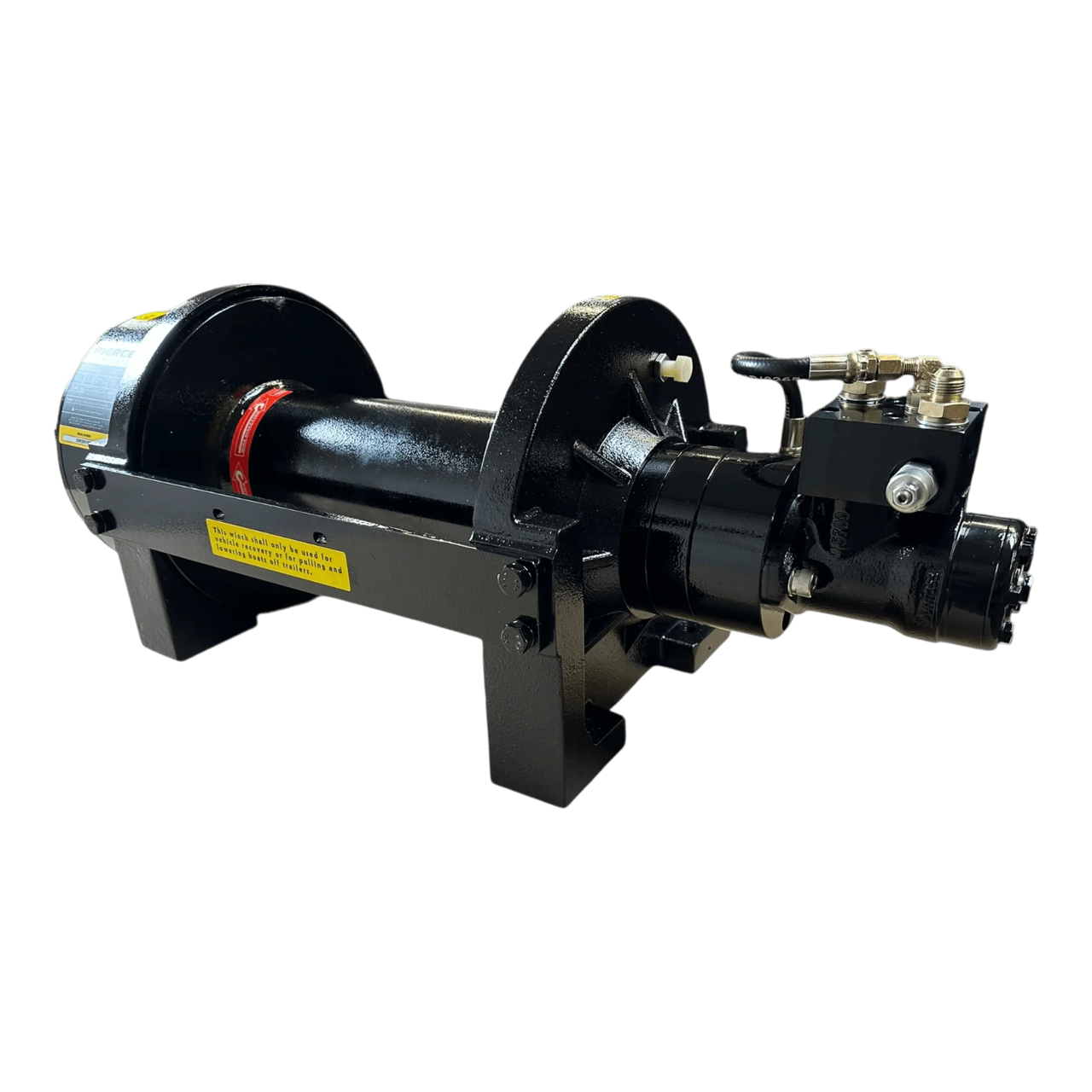 20,000 lb Hydraulic Recovery Winch | Long Drum | Manual Clutch