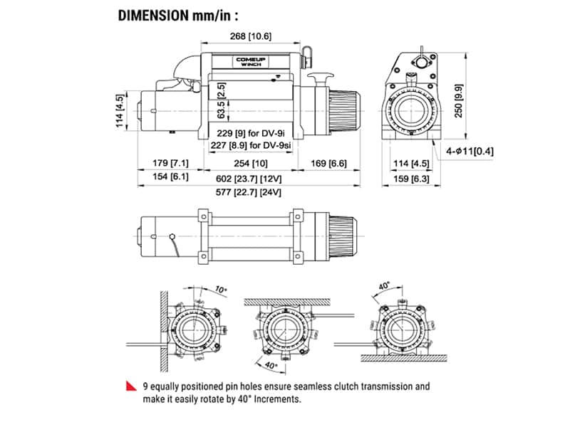 DV-9i 机身尺寸图1