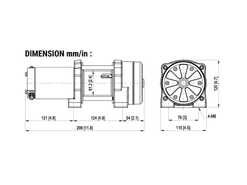 GTD-650 机身尺寸图1