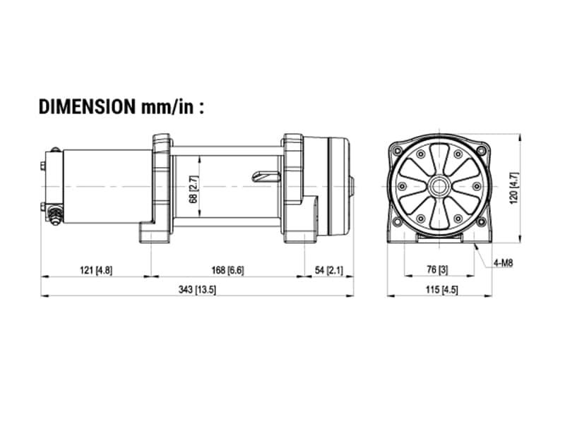 GTD-800 机身尺寸图1