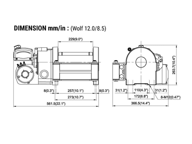 Wolf 8.5 机身尺寸图1