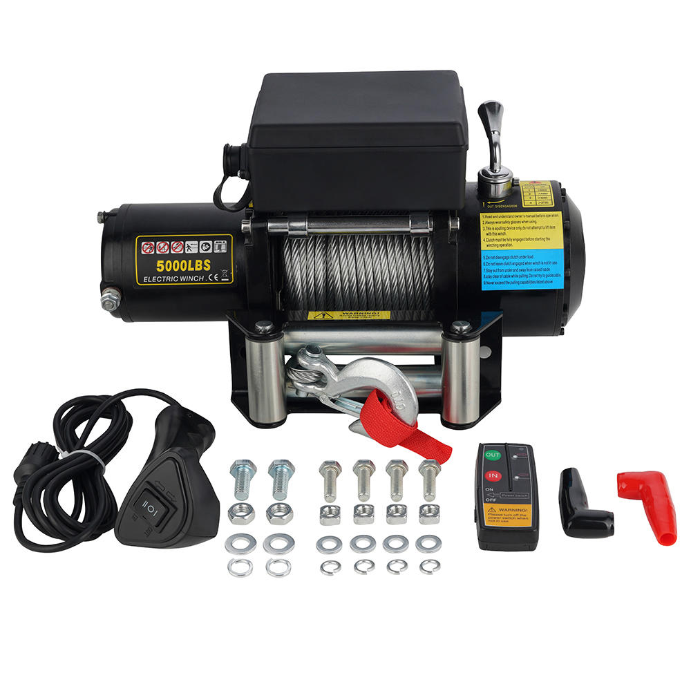 5000 LB. 12V 4×4 WINCH WITH STEEL ROPE