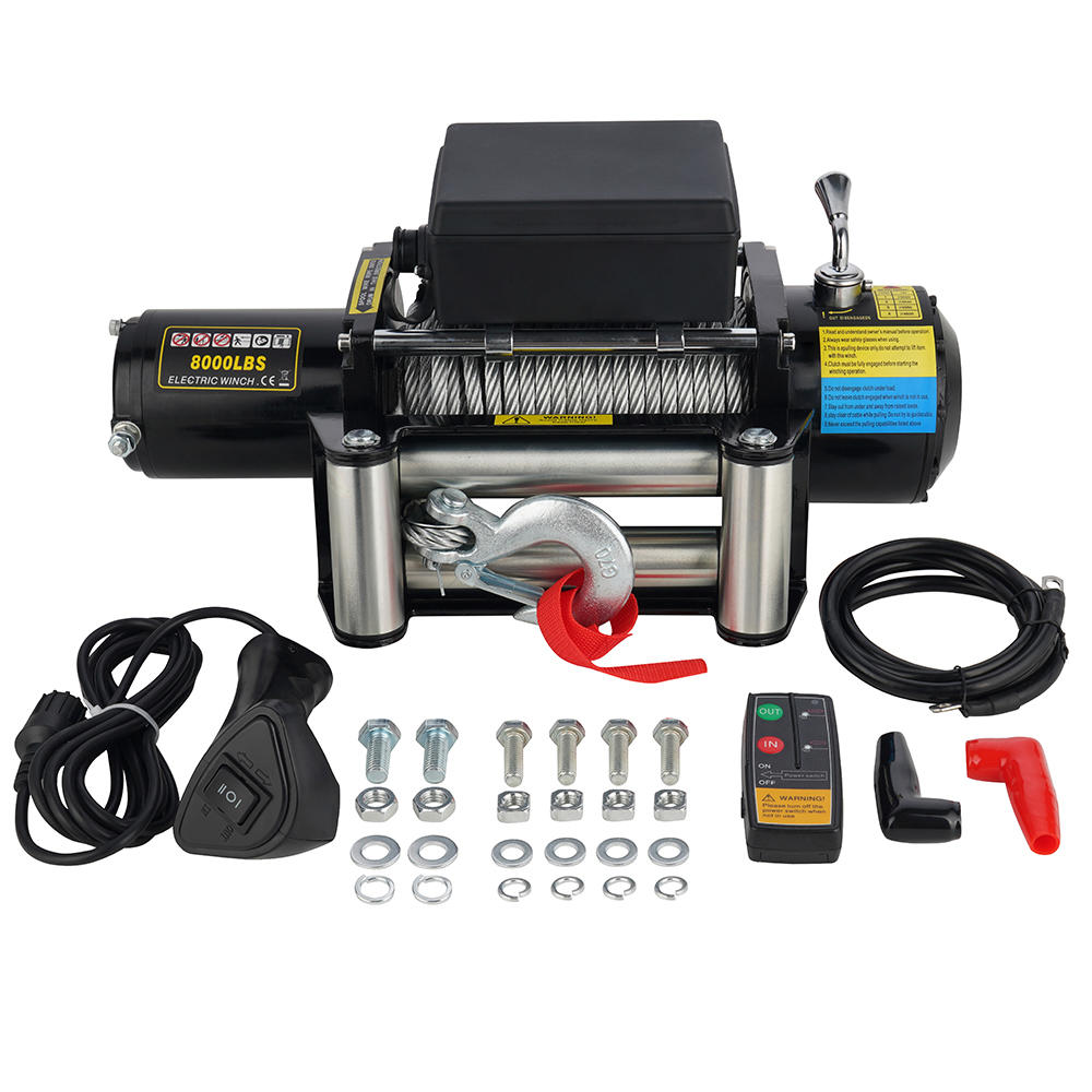 8000 LB. 12V 4×4 WINCH WITH STEEL ROPE