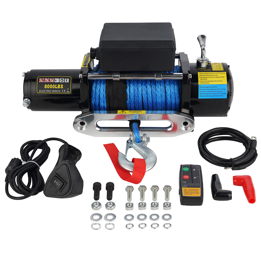8000 LB. 4×4 12V WINCH WITH SYNTHETIC ROPE