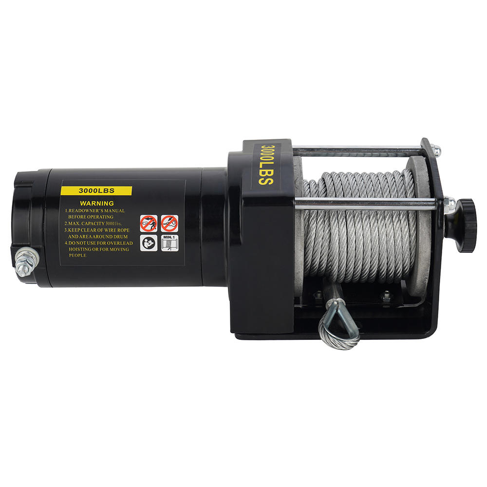12V 3000LB ATV WINCH WITH STEEL ROPE 图2