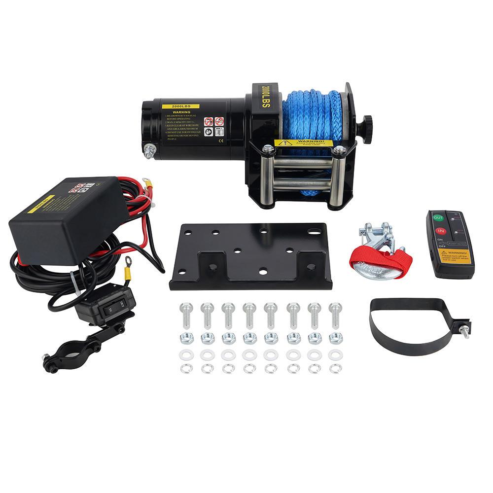 2000 LB. 12V ATV WINCH WITH SYNTHETIC ROPE