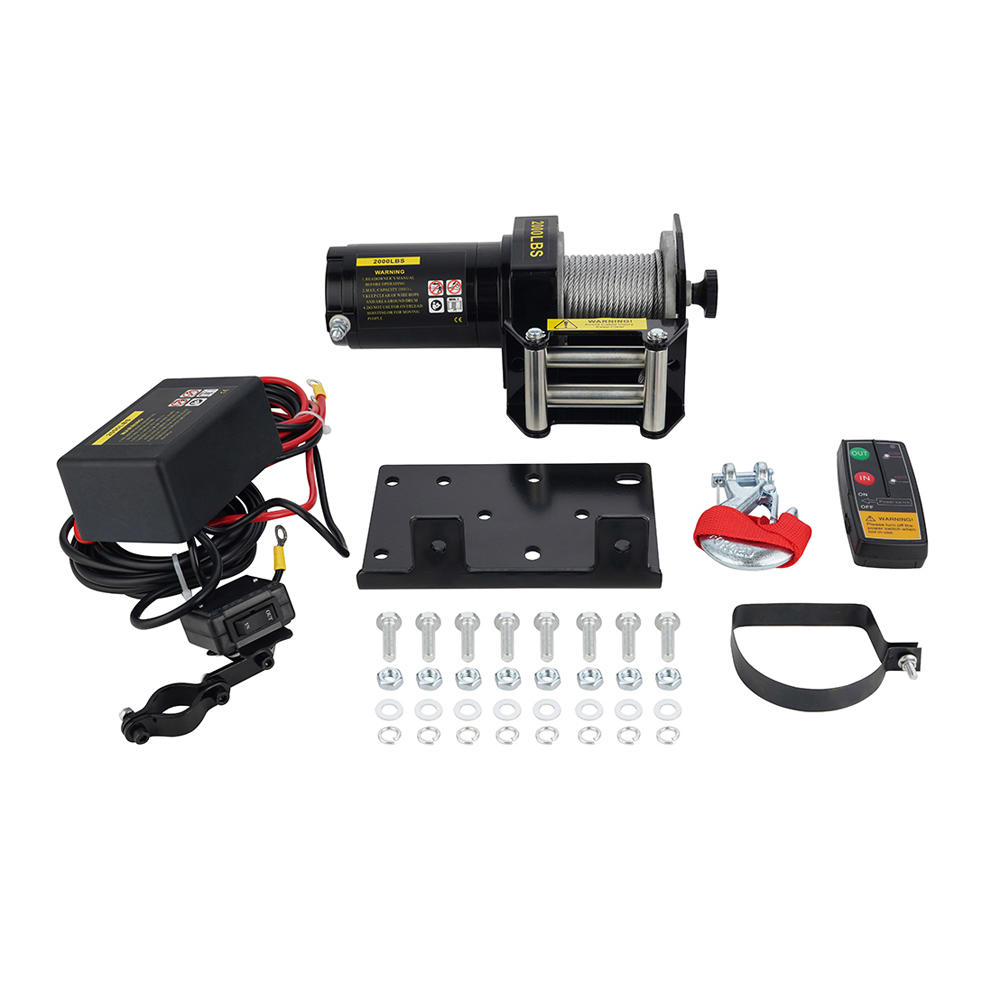 2000 LB. 12V ATV WINCH WITH WIRELESS REMOTE