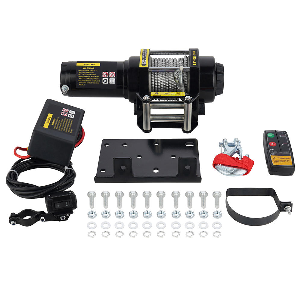 3500 LB. 12V WINCH WITH STEEL ROPE