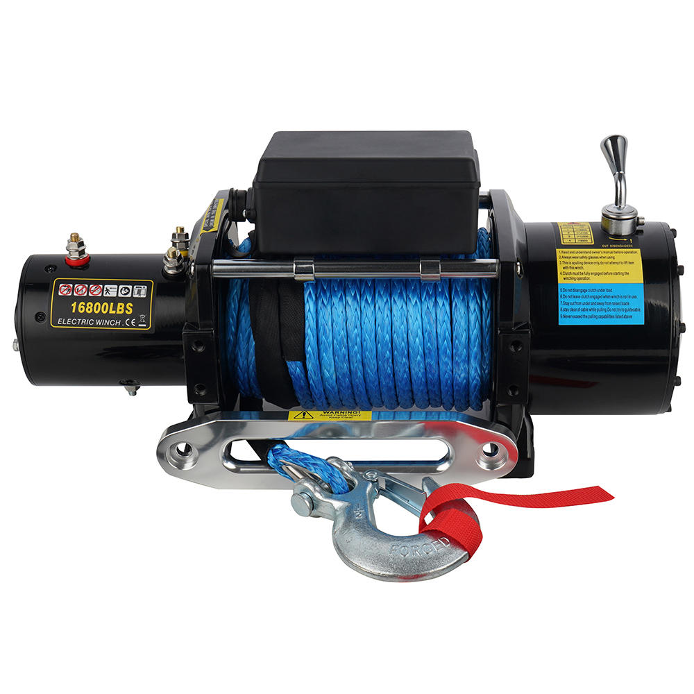 12V 16800LB TRUCK SYNTHETIC ROPE WINCH WITH WIRELESS REMOTE 图2