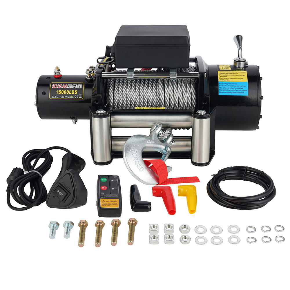 15000 LB. 12V TRUCK WINCH WITH STEEL ROPE