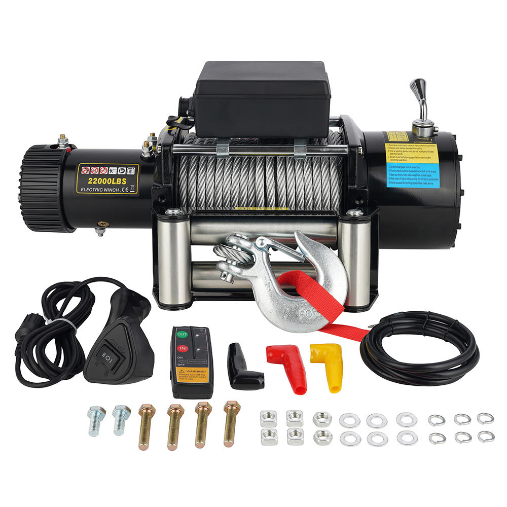 22000 LB. 4×4 12V WINCH WITH STEEL ROPE