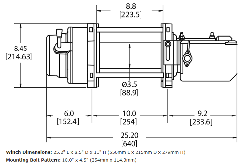 M15-S Heavyweight Winch 机身尺寸图1