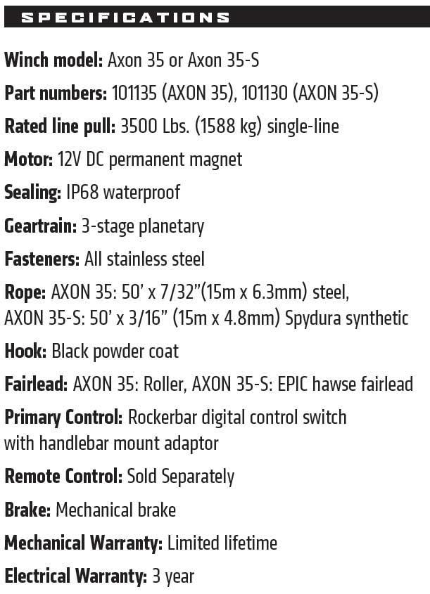 0004061 axon 35 warn powersport winch 101135 0004061 axon 35 warn powersport winch 101135