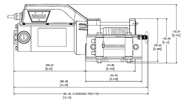 1500 AC Utility Winch 机身尺寸图1