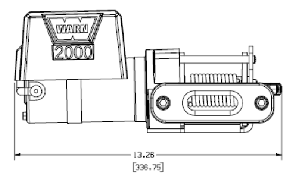 2000 DC 12V Electric Winch 机身尺寸图1